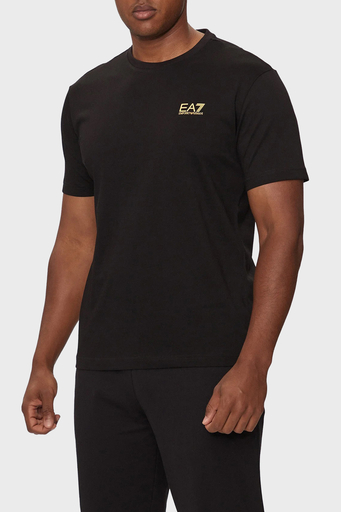EA7 % 100 Pamuklu Bisiklet Yaka Erkek T Shirt 8NPT25 PJVPZ 0208 SİYAH - 1