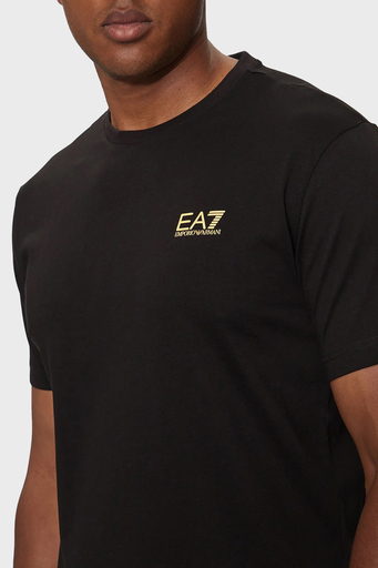 EA7 % 100 Pamuklu Bisiklet Yaka Erkek T Shirt 8NPT25 PJVPZ 0208 SİYAH - 3