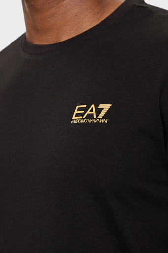 EA7 % 100 Pamuklu Bisiklet Yaka Erkek T Shirt 8NPT25 PJVPZ 0208 SİYAH - 5