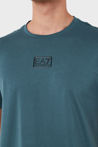 EA7 % 100 Pamuklu Bisiklet Yaka Regular Fit Erkek T Shirt 3DPT05 PJ02Z 1821 PETROL - 5