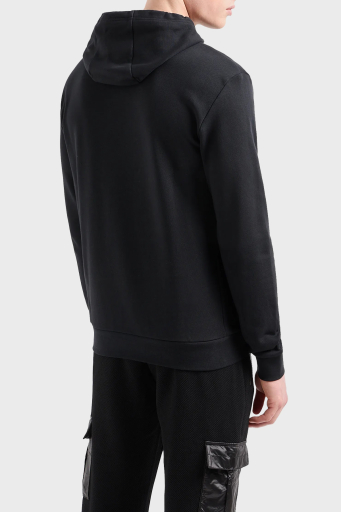 EA7 % 100 Pamuklu Regular Fit Kapüşonlu Erkek Sweat 3DPM64 PJSHZ 0208 SİYAH - 2