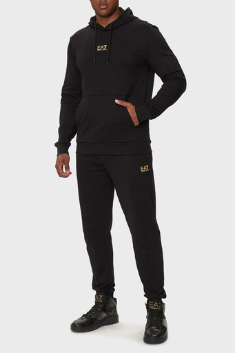 EA7 % 100 Pamuklu Regular Fit Kapüşonlu Erkek Sweat 8NPM32 PJVRZ 0208 SİYAH - 2