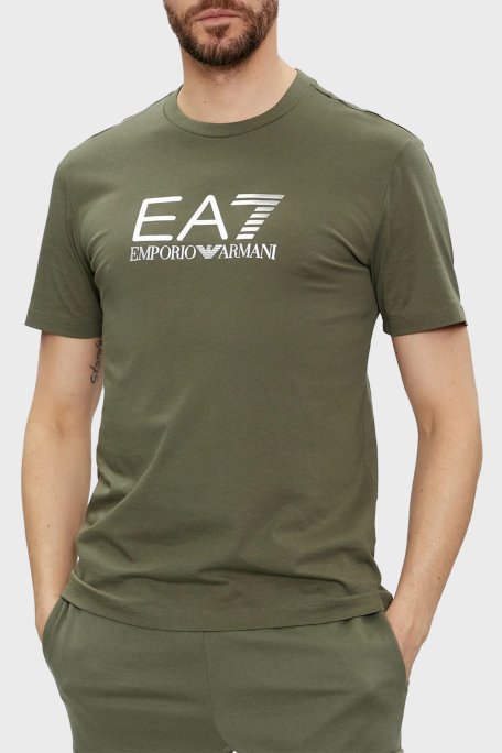 EA7 % 100 Pamuklu Slim Fit Erkek T Shirt 3DPT71 PJM9Z 1846 YEŞİL - 1