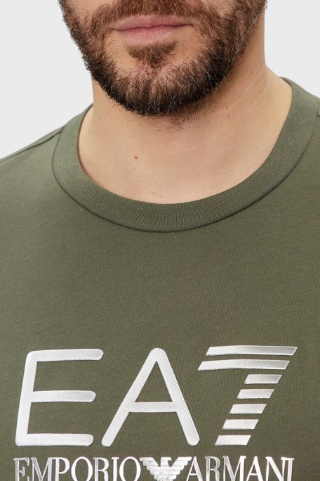 EA7 % 100 Pamuklu Slim Fit Erkek T Shirt 3DPT71 PJM9Z 1846 YEŞİL - 2