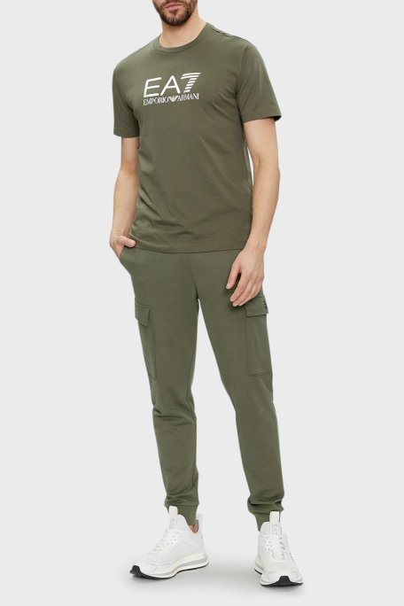 EA7 % 100 Pamuklu Slim Fit Erkek T Shirt 3DPT71 PJM9Z 1846 YEŞİL - 3