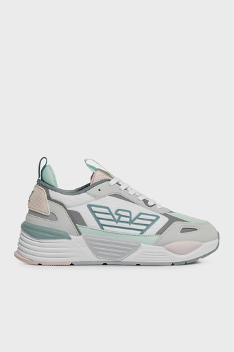 EA7 Bağcıklı Logolu Sneaker Unisex Ayakkabı X8X070 XK165 T578 BEYAZ-GRİ - 1