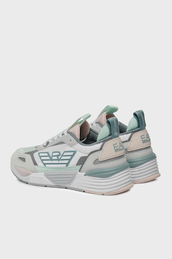 EA7 Bağcıklı Logolu Sneaker Unisex Ayakkabı X8X070 XK165 T578 BEYAZ-GRİ - 2