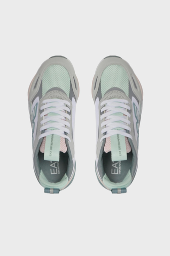 EA7 Bağcıklı Logolu Sneaker Unisex Ayakkabı X8X070 XK165 T578 BEYAZ-GRİ - 3