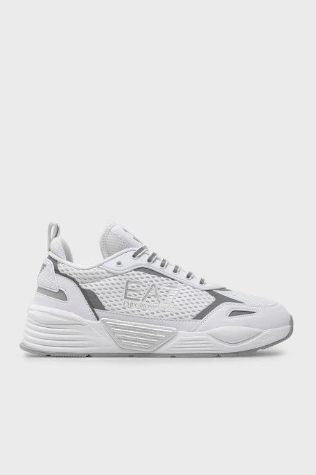 EA7 Bağcıklı Logolu Sneaker Unisex Ayakkabı X8X159 XK379 N069 BEYAZ-GÜMÜŞ - 1