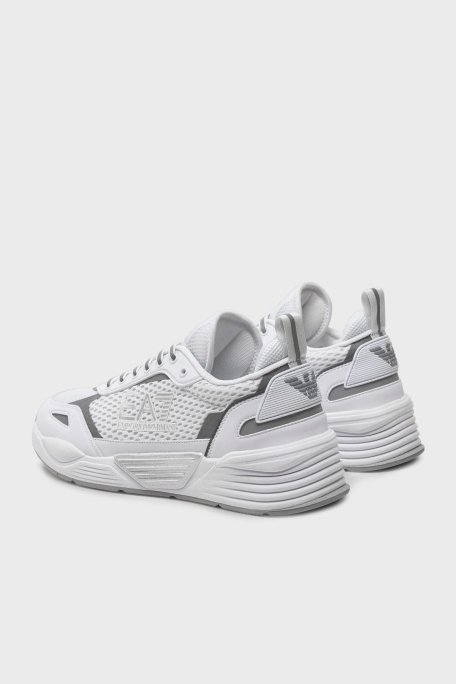 EA7 Bağcıklı Logolu Sneaker Unisex Ayakkabı X8X159 XK379 N069 BEYAZ-GÜMÜŞ - 3