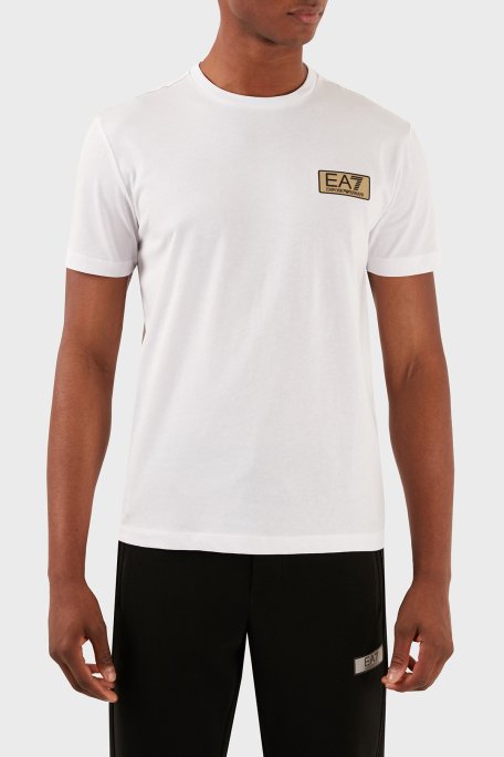 EA7 Bisiklet Yaka % 100 Pamuk Regular Fit Erkek T Shirt 3DPT07 PJM9Z 1100 BEYAZ - 1