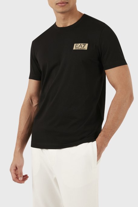 EA7 Bisiklet Yaka % 100 Pamuk Regular Fit Erkek T Shirt 3DPT07 PJM9Z 1200 SİYAH - 2