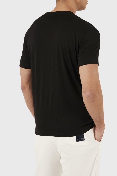 EA7 Bisiklet Yaka % 100 Pamuk Regular Fit Erkek T Shirt 3DPT07 PJM9Z 1200 SİYAH - 3