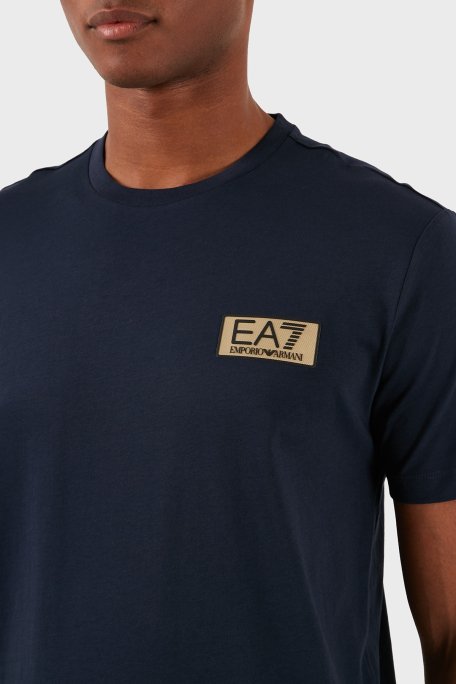 EA7 Bisiklet Yaka % 100 Pamuk Regular Fit Erkek T Shirt 3DPT07 PJM9Z 1554 LACİVERT - 4