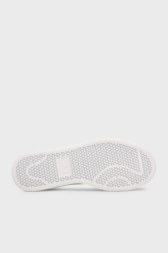 EA7 Deri Sneaker Bayan Ayakkabı X7X009 XK329 R579 BEYAZ-GOLD - 4