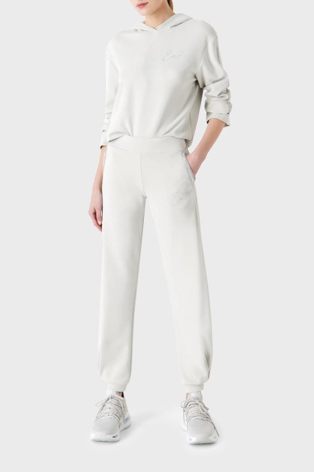 EA7 Elastik Bel Bantlı Regular Fit Jogger Spor Bayan Pantolon 6RTP60 TJDCZ 1931 BEYAZ - 2
