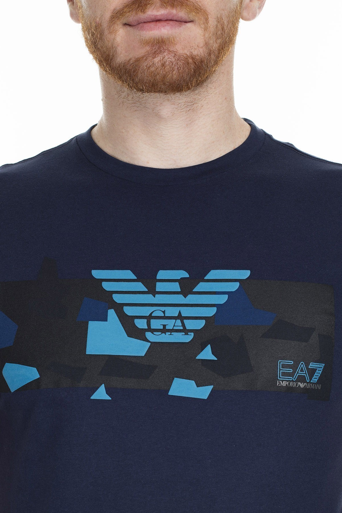 EA7 Erkek T Shirt 3GPT09 PJT7Z 1554 LACİVERT