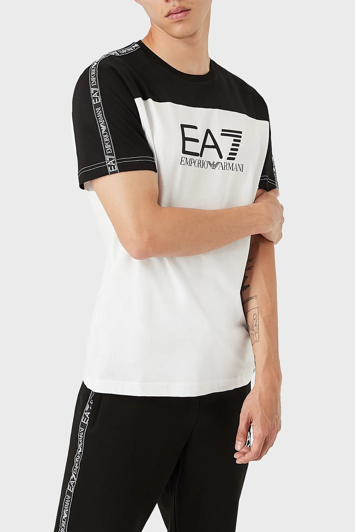 EA7 Erkek T Shirt 6KPT10 PJ7CZ 1100 BEYAZ