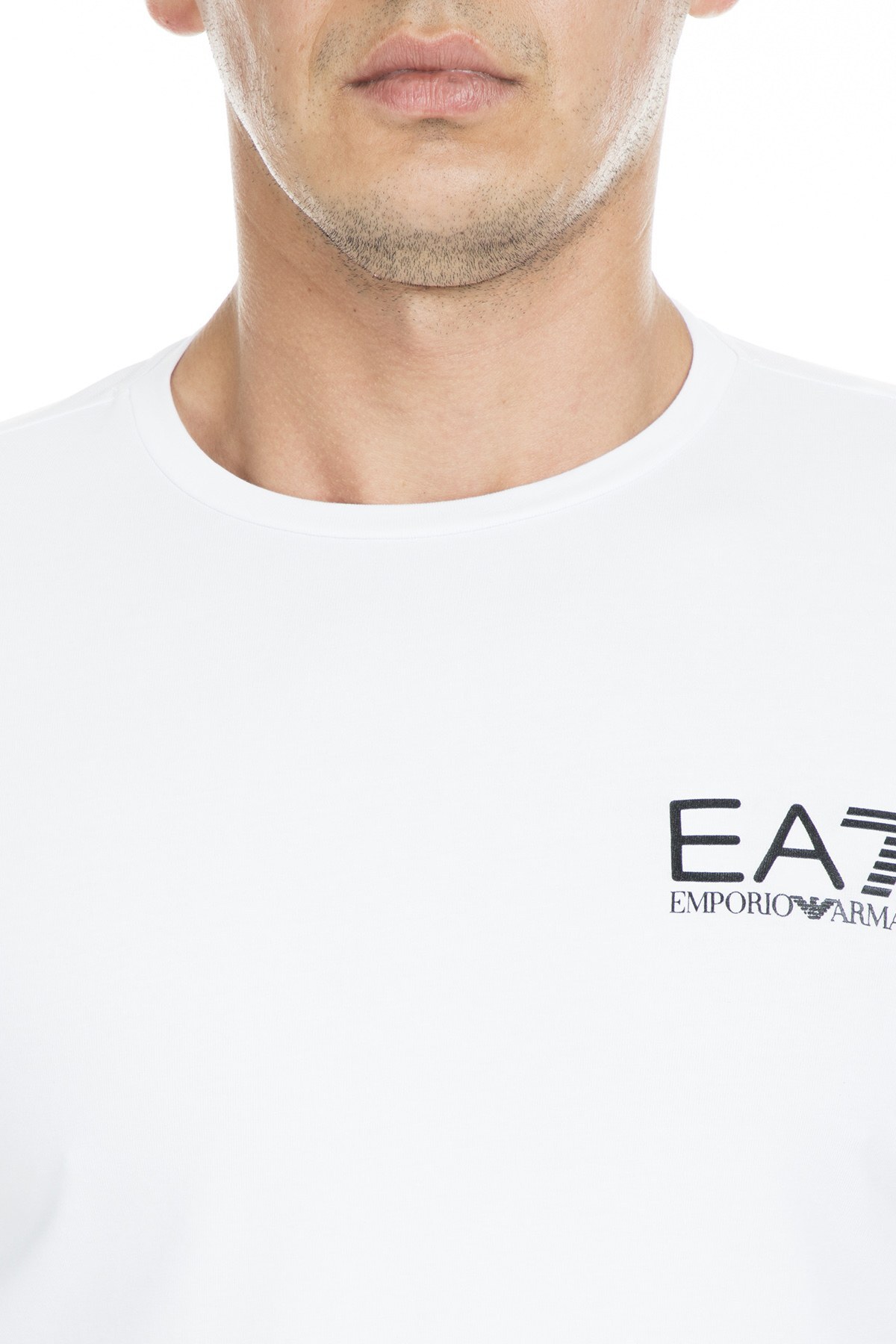 EA7 Erkek T Shirt 6ZPT52 PJ18Z 1100 BEYAZ