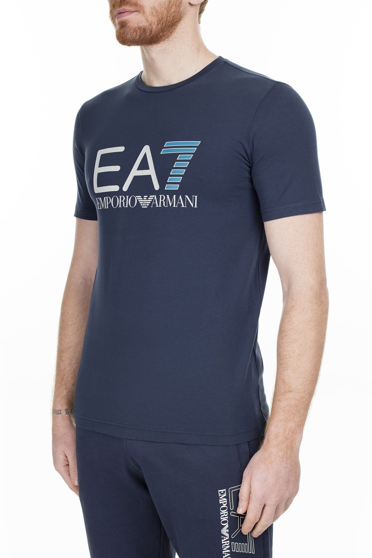 EA7 Erkek T Shirt S 3GPT01 PJ03Z 1554 LACİVERT