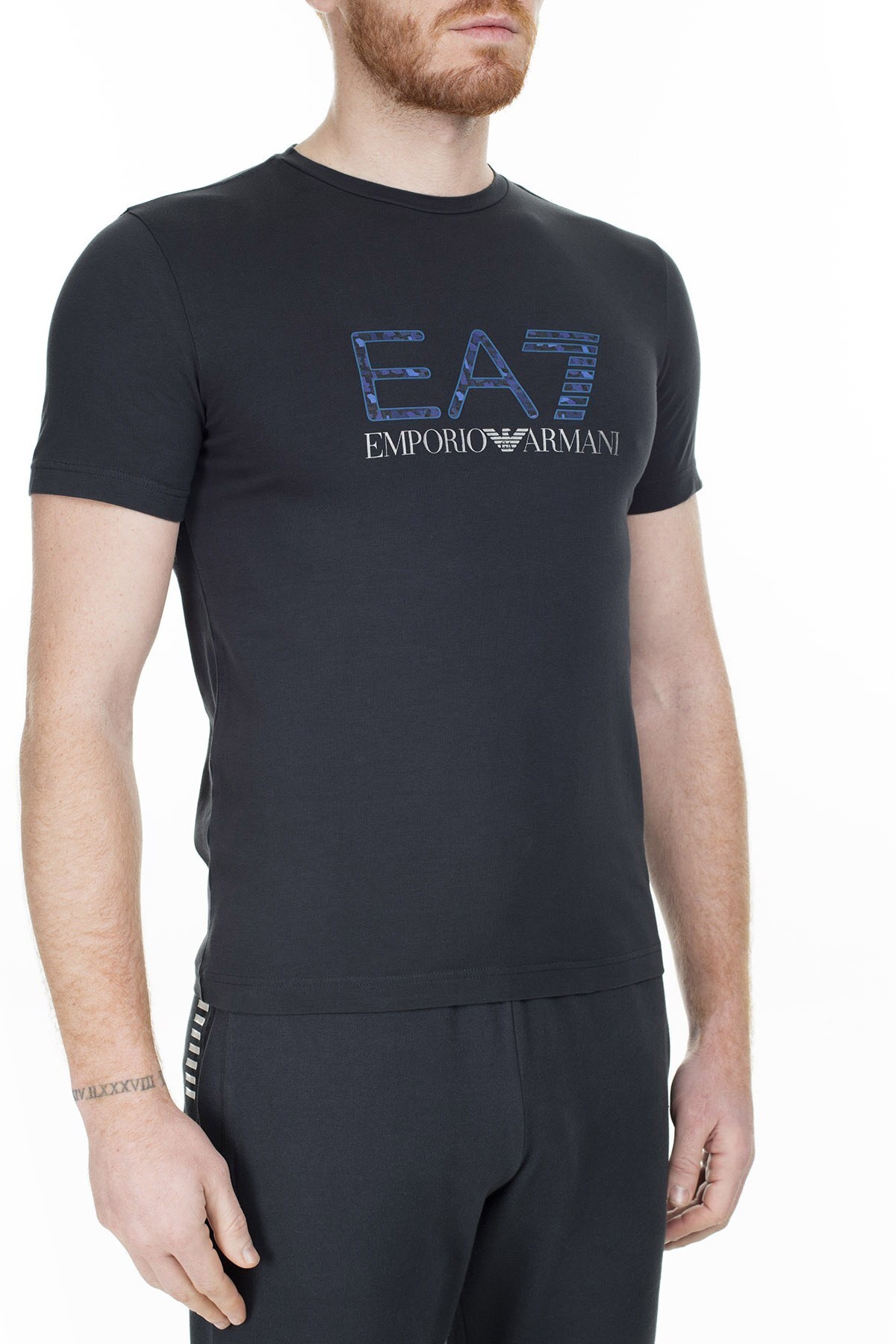 EA7 Erkek T Shirt S 3GPT18 PJP6Z 1578 LACİVERT