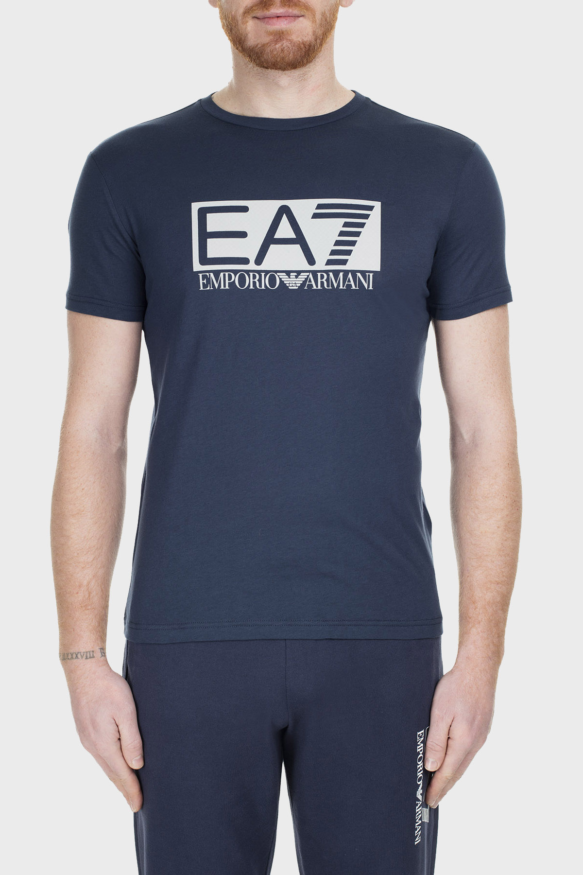 EA7 Erkek T Shirt S 3GPT81 PJM9Z 1554 LACİVERT