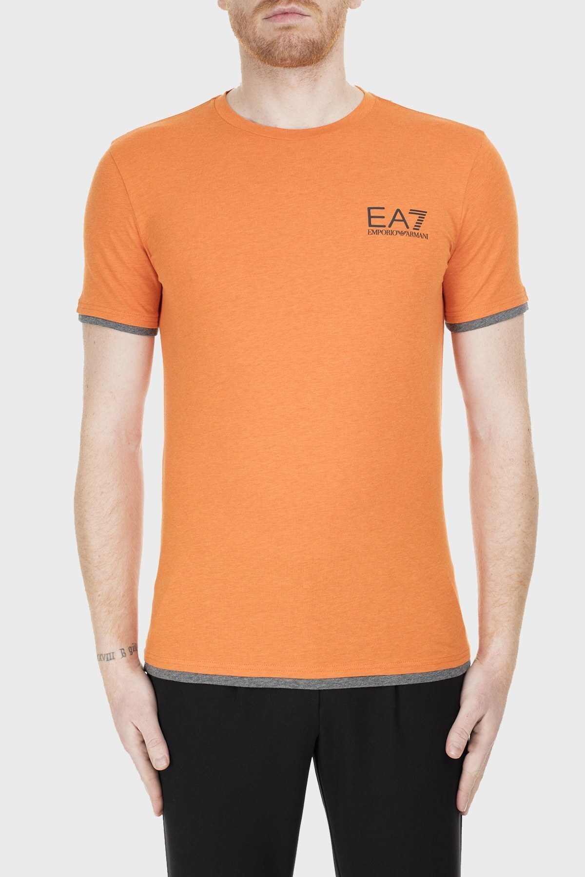 EA7 Erkek T Shirt S 6GPT02 PJ03Z 3600 TURUNCU