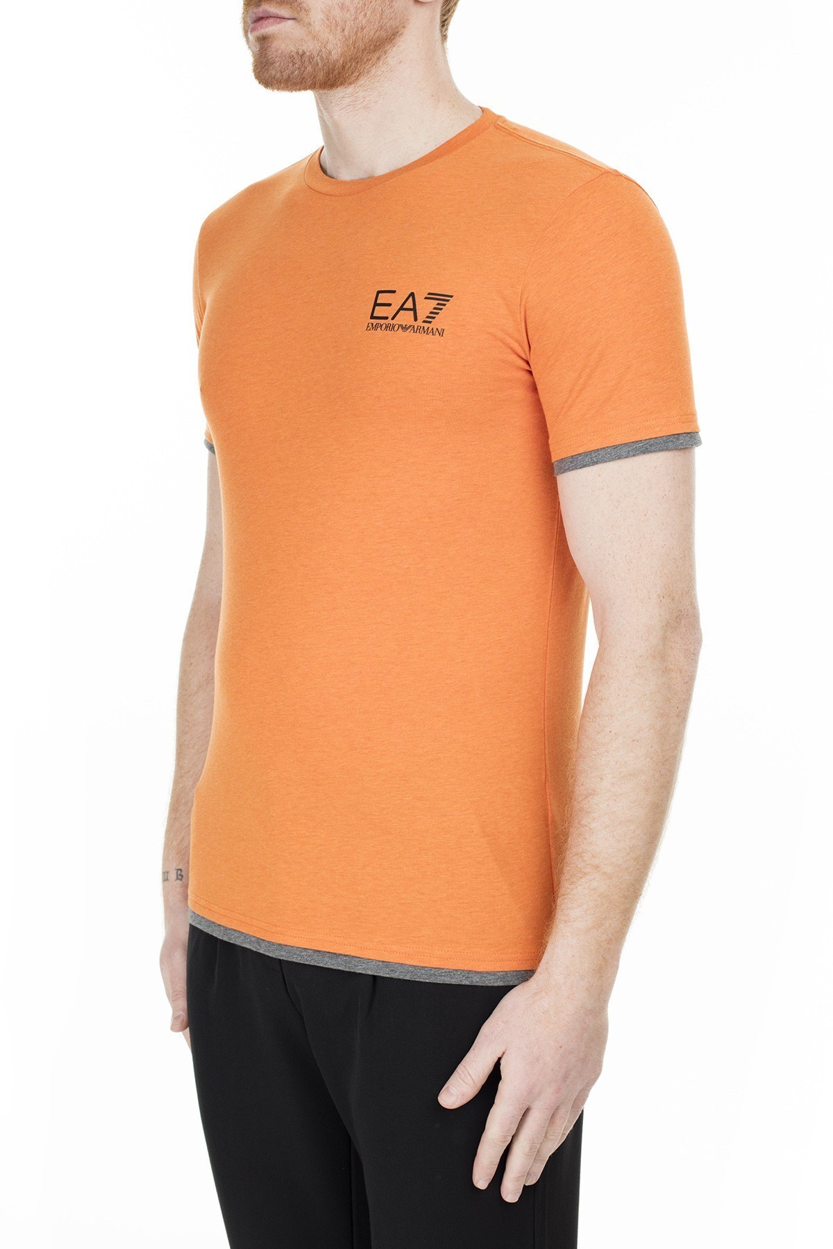 EA7 Erkek T Shirt S 6GPT02 PJ03Z 3600 TURUNCU