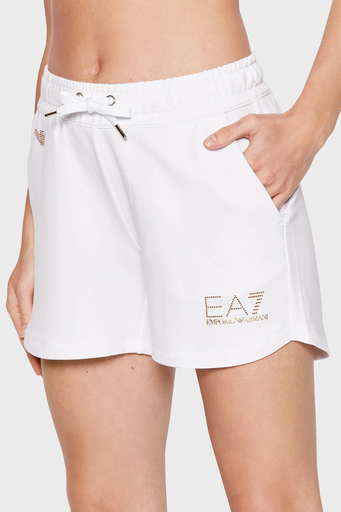 EA7 İnce Esnek Dokulu Regular Fit Cepli Bayan Short 3RTS63 TJ9RZ 1100 BEYAZ - 1