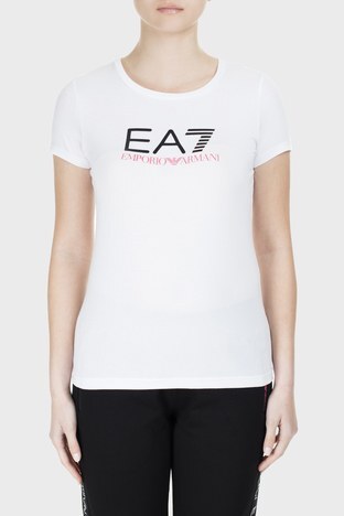 EA7 - EA7 Bayan T Shirt S 3GTT62 TJ12Z 1100 BEYAZ