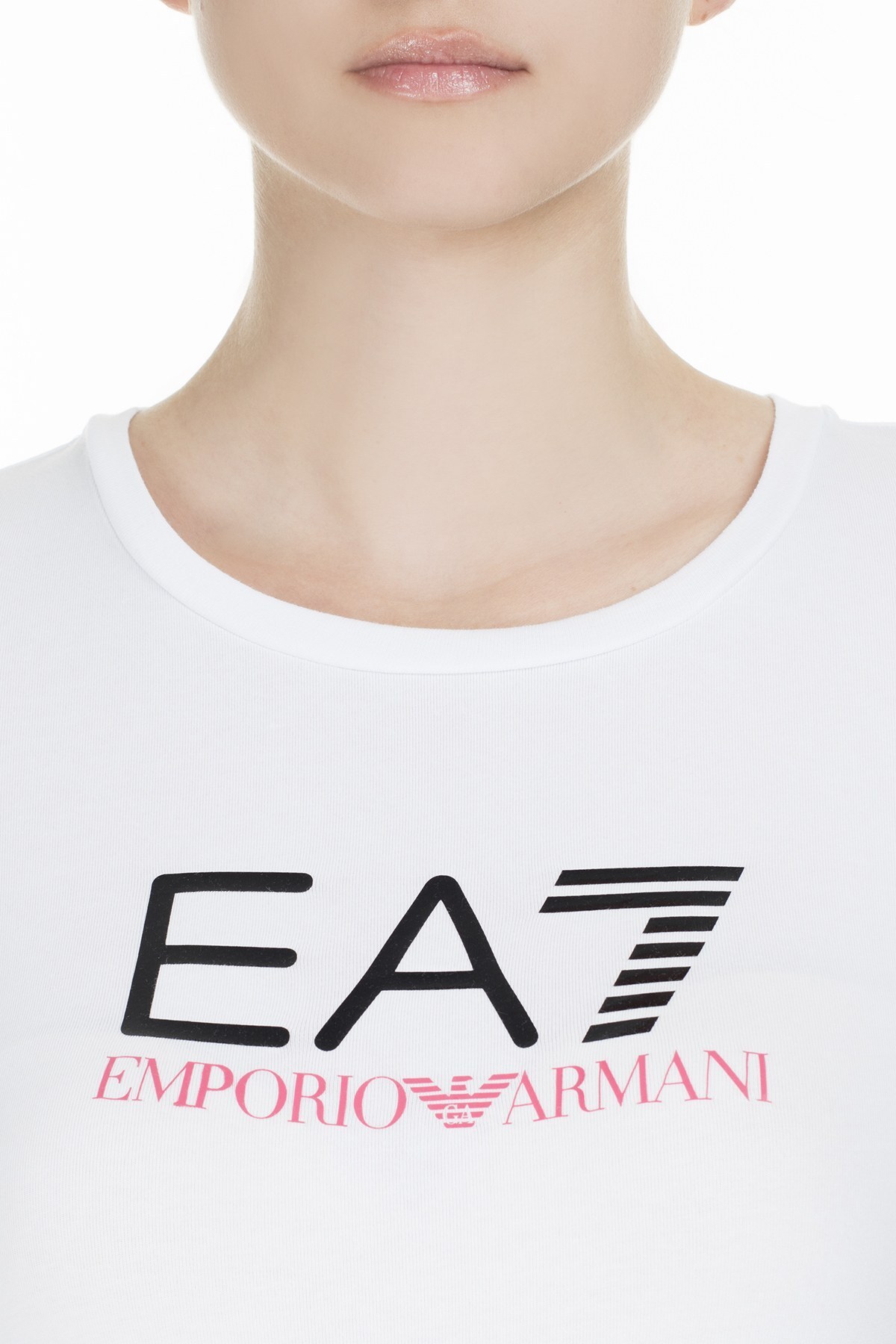 EA7 Bayan T Shirt S 3GTT62 TJ12Z 1100 BEYAZ