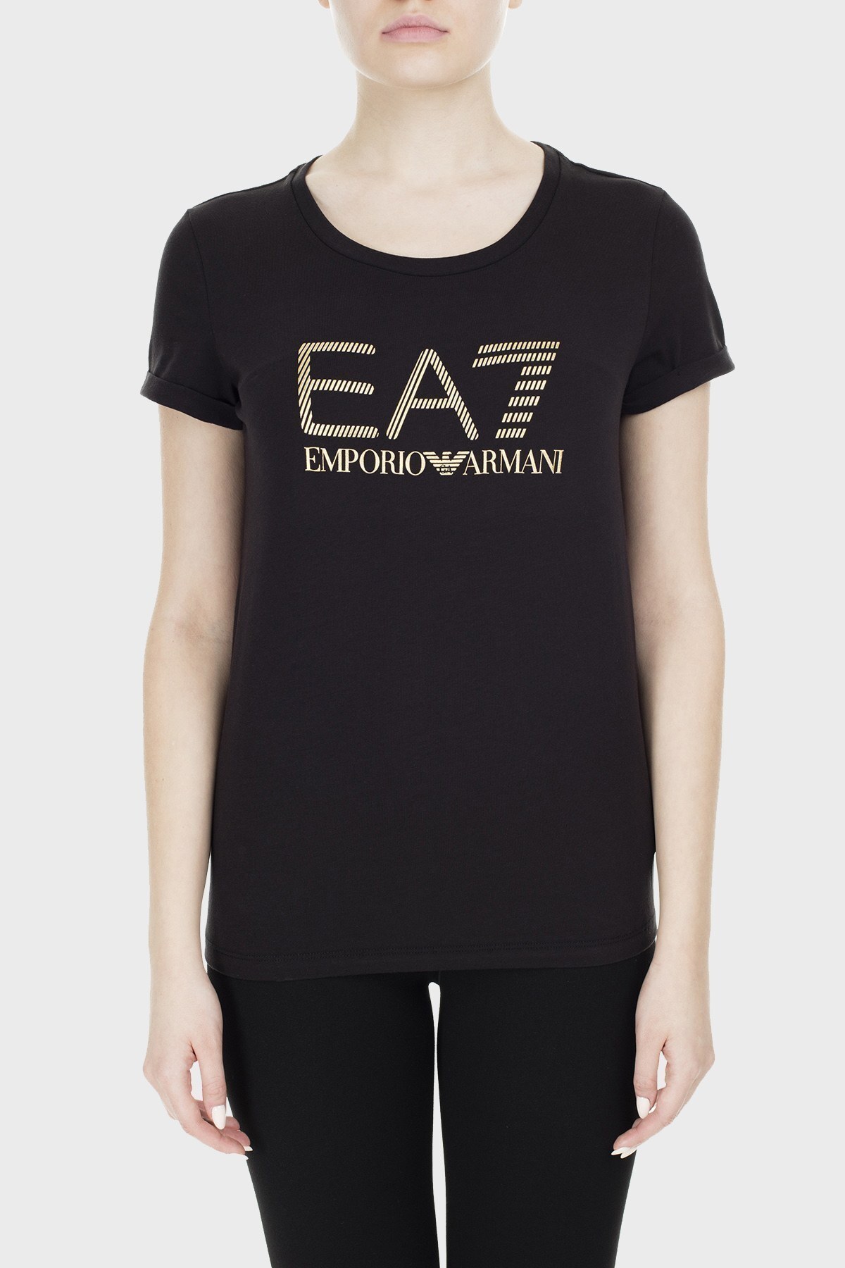 EA7 Bayan T Shirt S 6GTT15 TJ12Z 1200 SİYAH