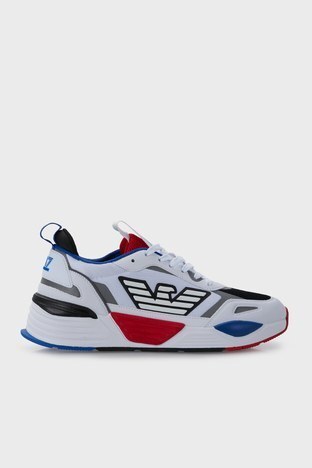 Ea7 - EA7 Kalın Tabanlı Sneaker Unisex Ayakkabı X8X070 XK165 Q604 BEYAZ-SAKS