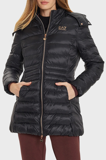 EA7 Kapitoneli Regular Fit Çıkarılabilir Kapüşonlu Şişme Bayan Mont 6DTK01 TN88Z 0210 SİYAH - 1