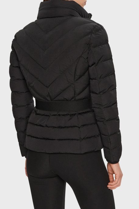 EA7 Kapitoneli Slim Fit Kemerli Gizli Kapüşonlu Şişme Bayan Mont 6DTB11 TNGCZ 1200 SİYAH - 4