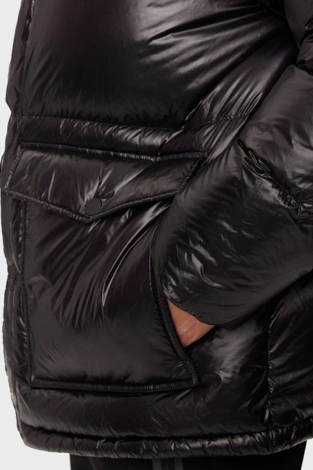 EA7 Kapitoneli Su İtici Rüzgar Geçirmez Oversize Fit Kapüşonlu Şişme Erkek Mont 6DPB31 PN2MZ 1200 SİYAH - 6