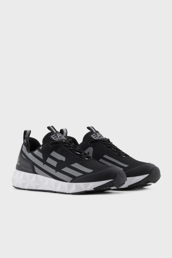 EA7 Kartal Logolu Sneaker Unisex Ayakkabı X8X217 XK433 N763 SİYAH-GÜMÜŞ - 2