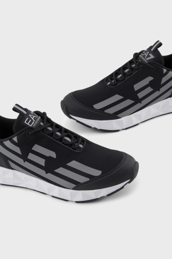 EA7 Kartal Logolu Sneaker Unisex Ayakkabı X8X217 XK433 N763 SİYAH-GÜMÜŞ - 3