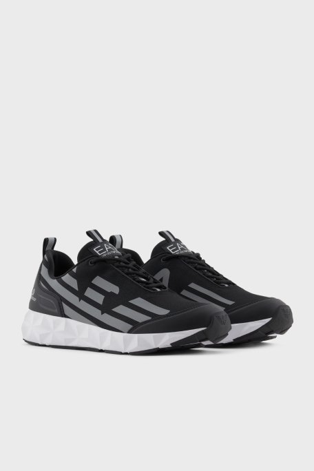 EA7 Kartal Logolu Sneaker Unisex Ayakkabı X8X217 XK433 N763 SİYAH-GÜMÜŞ - 2