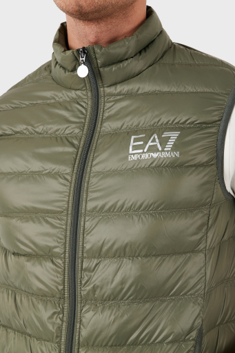 EA7 Kaz Tüyü Dolgulu Dik Yaka Erkek Yelek 8NPQ01 PN29Z 1846 YEŞİL - 14