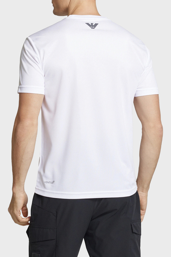 EA7 Logo Baskılı Regular Fit Bisiklet Yaka Erkek T Shirt 7M000044 AF13754 U0002 BEYAZ
