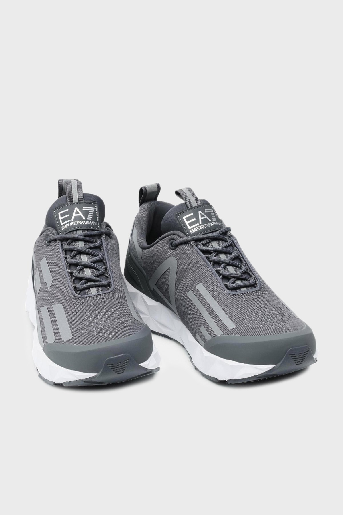 EA7 Logolu Bağcıklı Sneaker Erkek Ayakkabı S X8X033 XCC52 Q261 GRİ