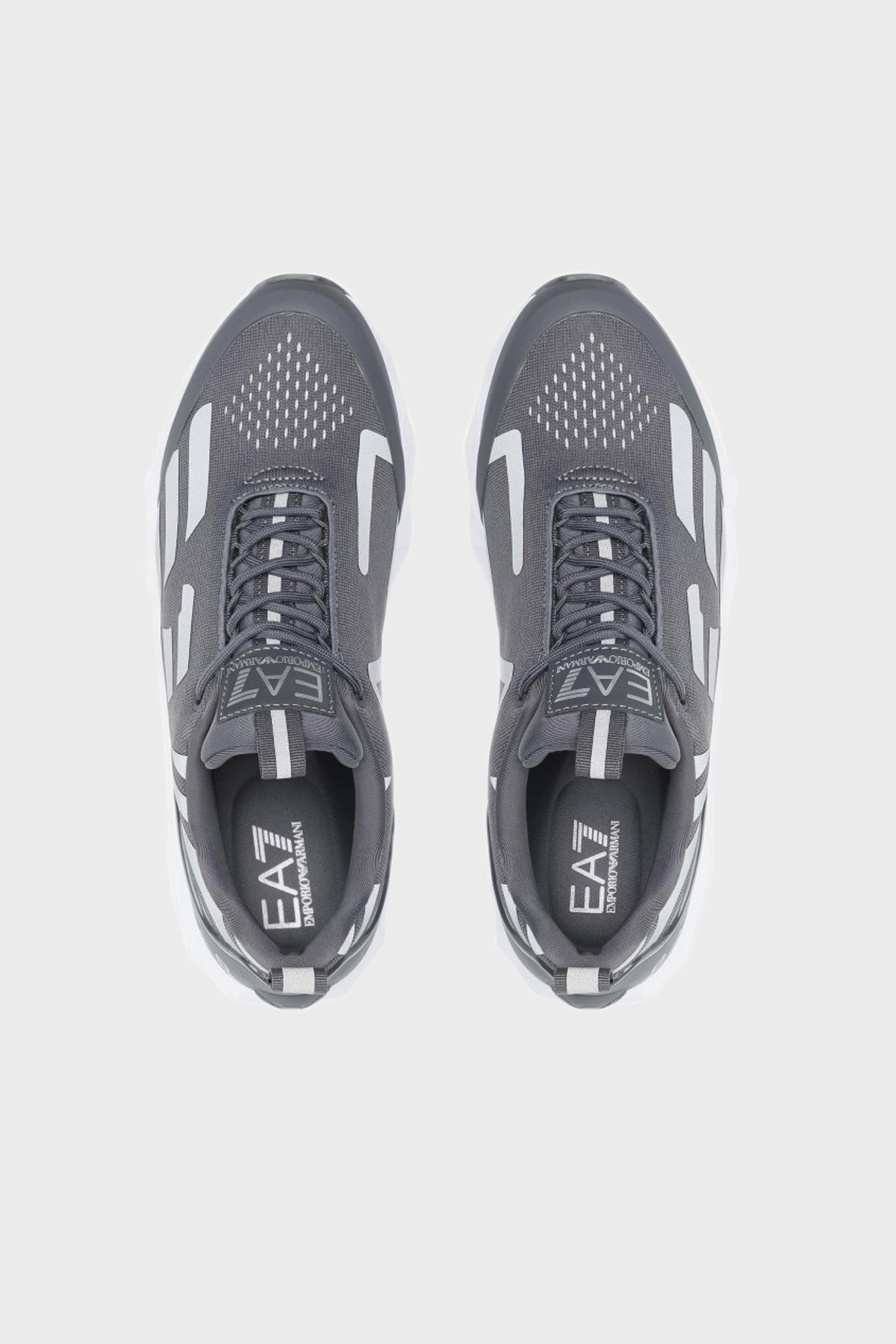 EA7 Logolu Bağcıklı Sneaker Erkek Ayakkabı S X8X033 XCC52 Q261 GRİ