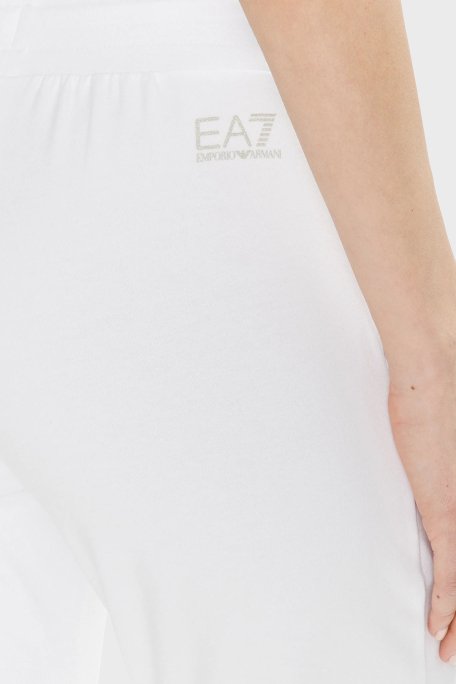 EA7 Logolu Belden Bağlamalı Pamuklu Cepli Regular Fit Bayan Pantolon 3RTP65 TJCQZ 0101 BEYAZ - 5