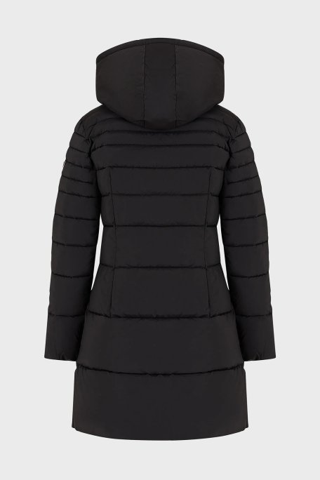 EA7 Çıkarılabilir Kapüşonlu CALIDUM7 Dolgulu Regular Fit Uzun Şişme Bayan Mont 6RTL01 TNDAZ 1200 SİYAH - 5