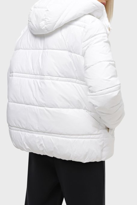 EA7 Logolu Çıkarılabilir Kapüşonlu Regular Fit Bayan Mont 6RTB09 TNDAZ 1100 BEYAZ - 3