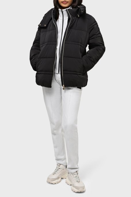 EA7 Logolu Çıkarılabilir Kapüşonlu Regular Fit Bayan Mont 6RTB09 TNDAZ 1200 SİYAH - 2