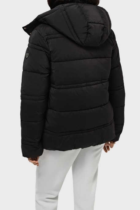 EA7 Logolu Çıkarılabilir Kapüşonlu Regular Fit Bayan Mont 6RTB09 TNDAZ 1200 SİYAH - 3