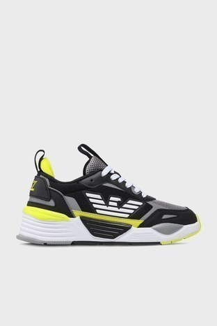 EA7 - EA7 Logolu Kalın Tabanlı Sneaker Unisex Ayakkabı X8X070 XK165 Q603 SİYAH-GRİ