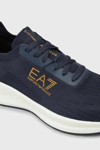 EA7 Logolu Kalın Tabanlı Sneaker Unisex Ayakkabı X8X149 XK349 U009 LACİVERT-GOLD - 11
